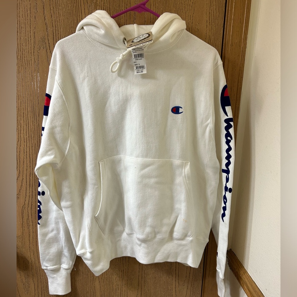 White champion hoodie
